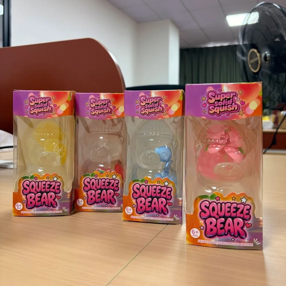 Pinch Cartoon Bear Squishy Simulation Fruit Maltose Filled Fidget Slow Rebound TPR Slow Rising Gifts