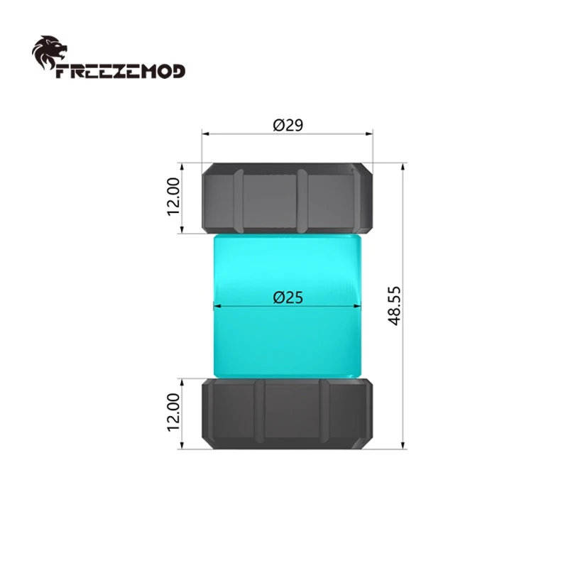 FREEZEMOD Computer Water Cooling Flow Meter, Metal Impeller +  Arcylic Body New Design, Industrial-grade SLJ-JX2