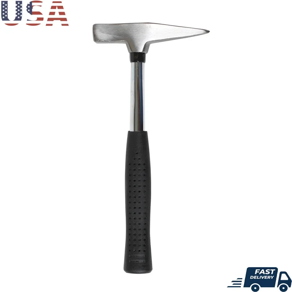 

Prospector Rock Pick Hammer Heavy Duty Steel Camping Mining Tool Shock Reduction Grip 1.5 lb Outdoor Excavation Equipment