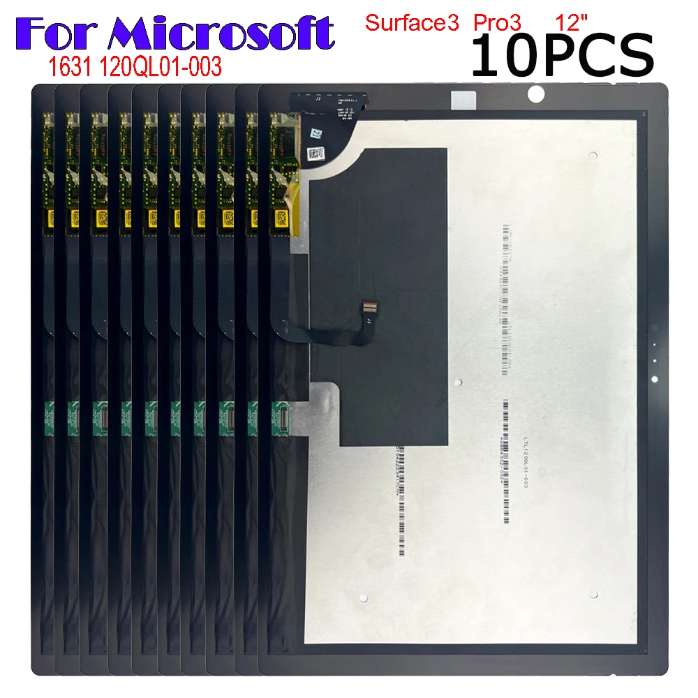 

10 шт., ЖК-дисплей 12 дюймов AAA + для Microsoft Surface Pro 3 Pro3 1631 120QL01-003 V1.1, сенсорный экран, дигитайзер, стекло в сборе, ремонт