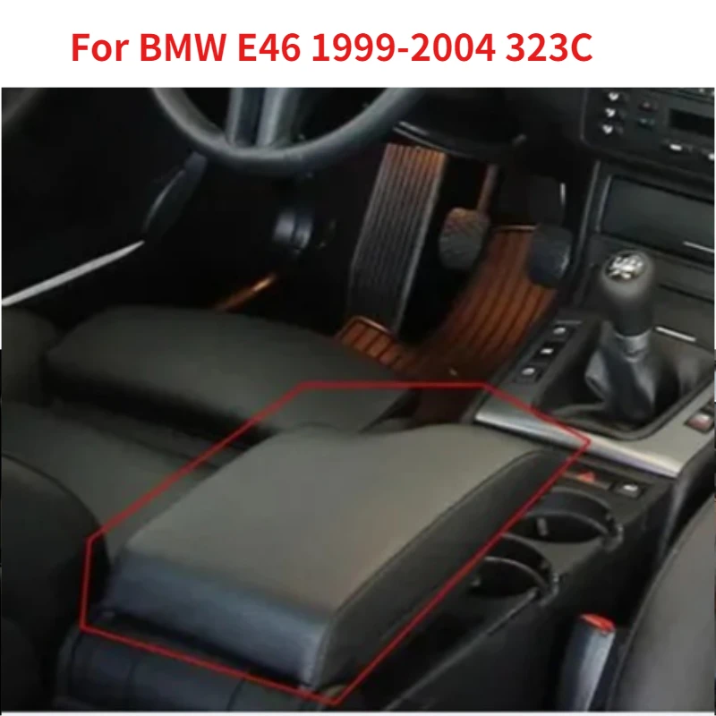 

Car Center Console Armrest Storage Cover Fit For BMW E46 1999-2004 323C PU Leather Plastic Car Interior
