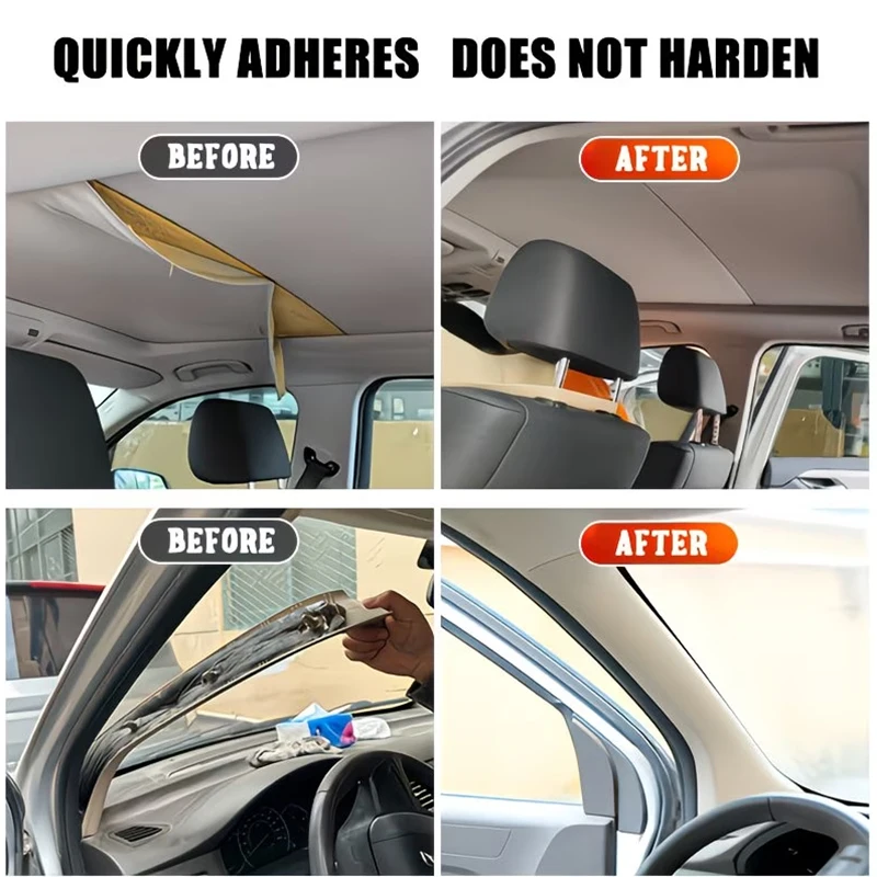 Quick-Dry Car Headliner Adhesive, Strong Glue for Interior Roof Fabric Peeling and Weatherstrip Repair, No Disassembly Needed