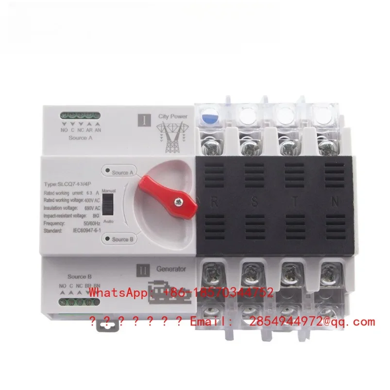 Generator Set Dual-source Automatic Transfer Switch 4P63A100A Uninterruptible PC Isolated Switch