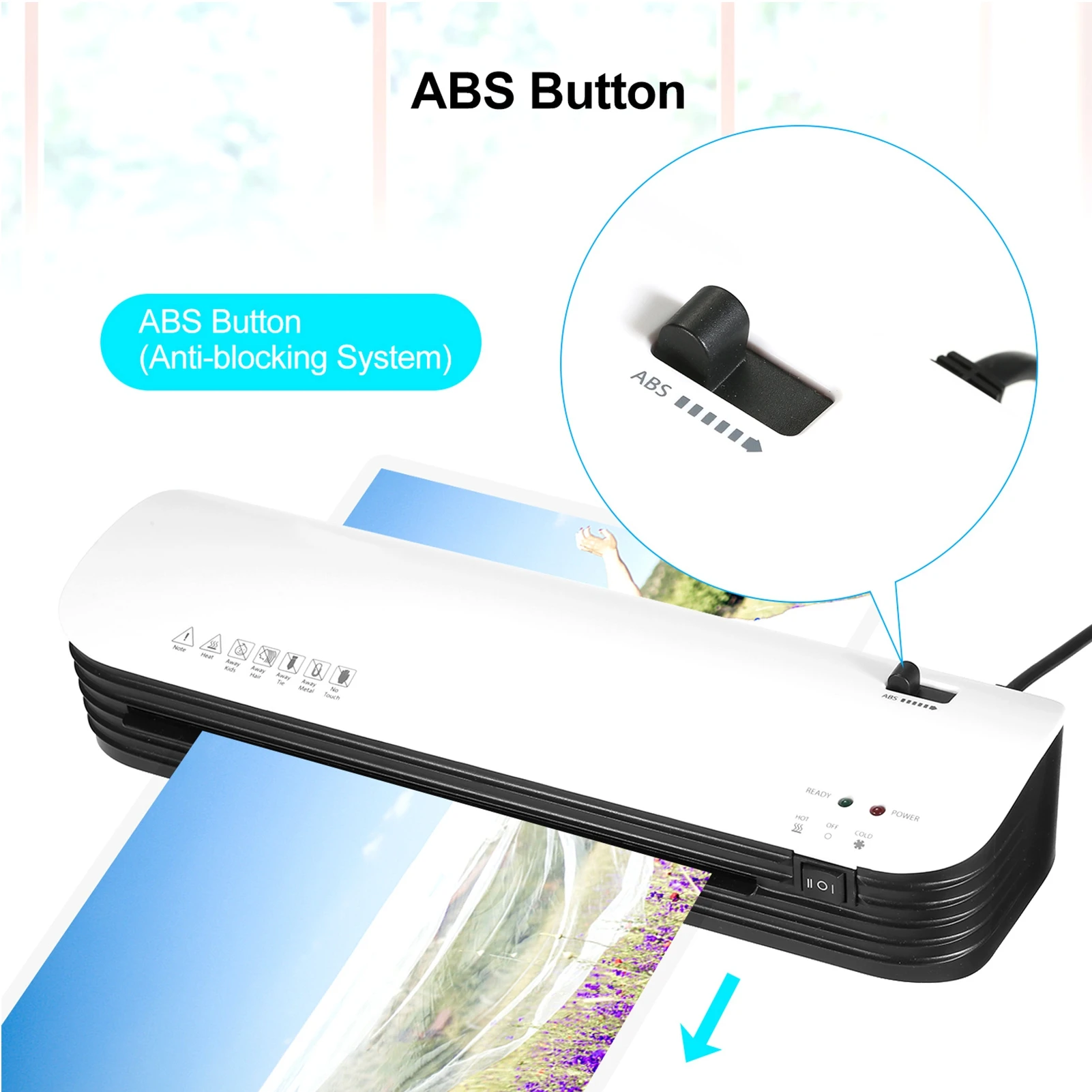 Portable SL299 Laminator Machine Set A4 Size Hot Cold Lamination 2 Roller System Laminater for Home Office School Supplies view 2