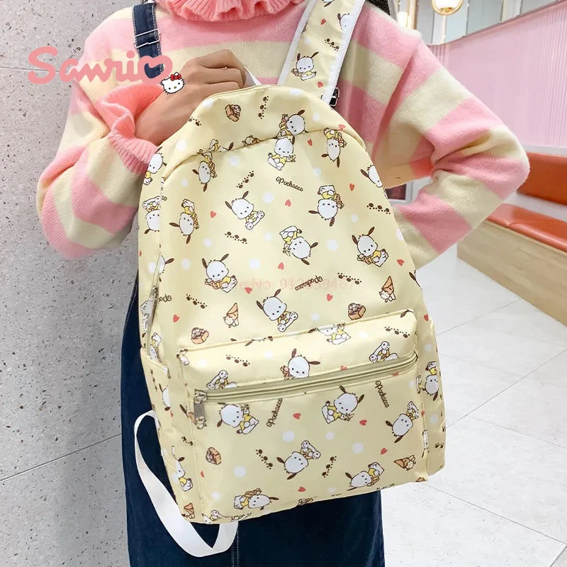 Nowy plecak Sanrio Hello Kitty Cartoon Anime Women Cute Light Backpacks Stitch Student Bag Shoulder School Kids Bags Girl Gift