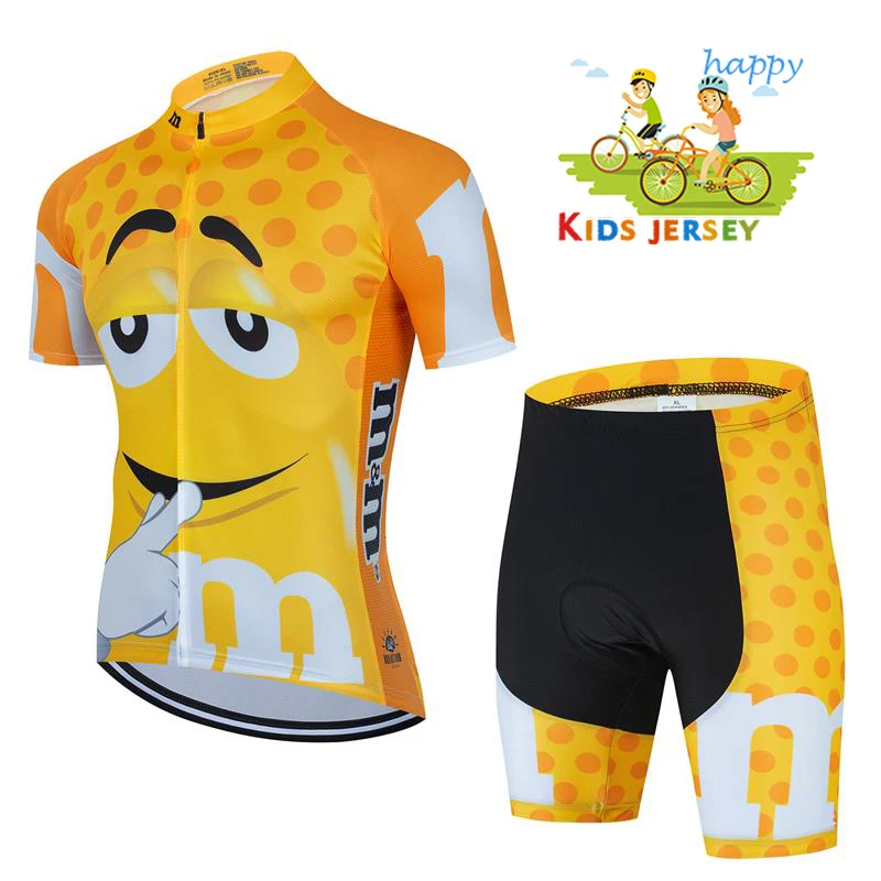 Cartoon Kids Cycling Clothing Summer Kids Jersey Set Biking Short Sleeve Clothes Suit MTB Children\'s Cycling Wear 2022