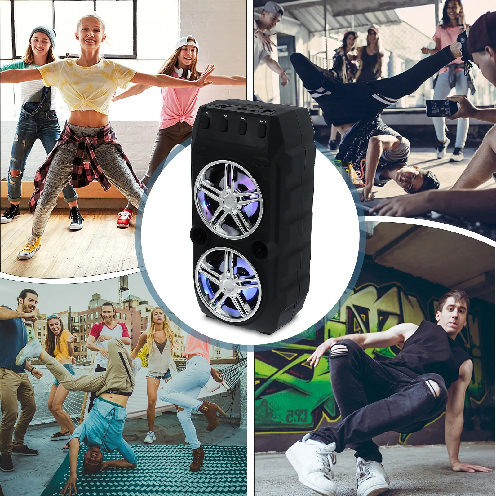 

1Pcs Speaker Portable Wireless Loudspeaker Box Outdoor Home High Power Tabletop Sound Box Outdoor Speaker