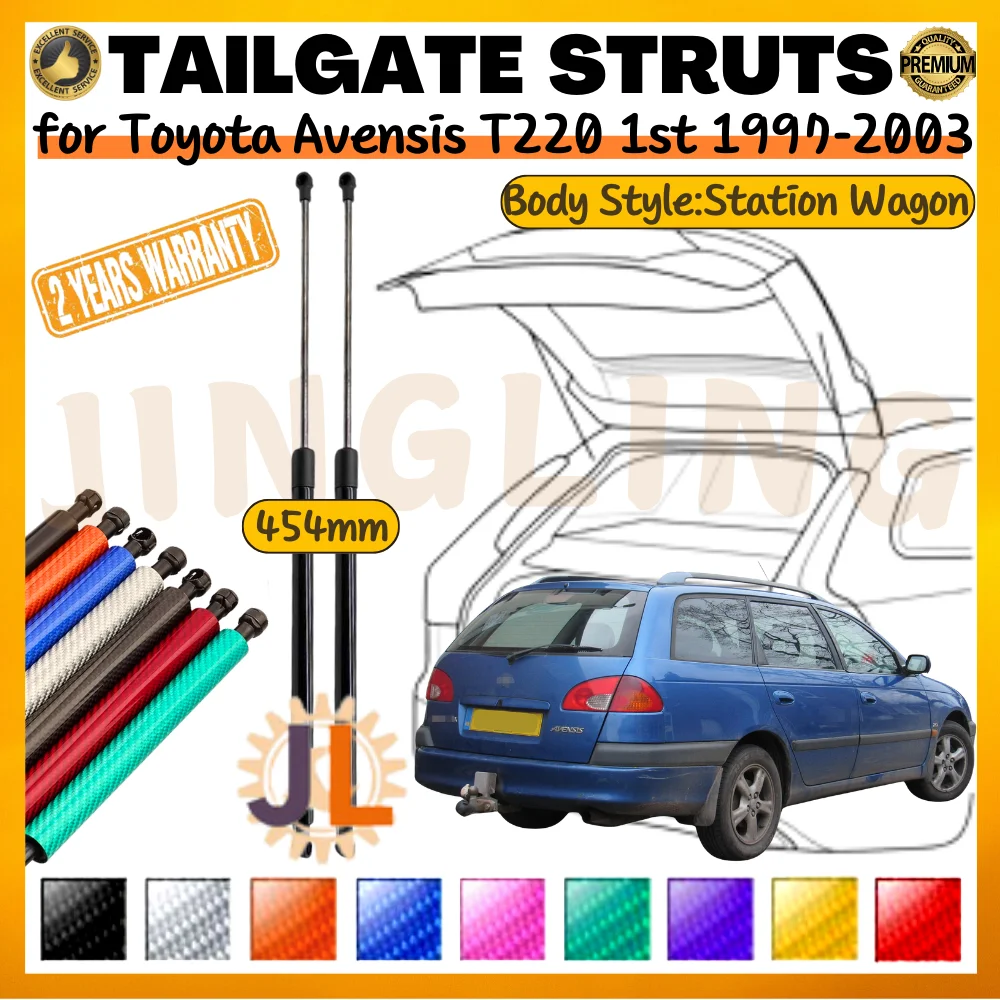 

Qty(2) Trunk Struts for Toyota Avensis T220 1st Estate 1997-2003 454MM Rear Tailgate Boot Lift Support Gas Spring Shock Absorber