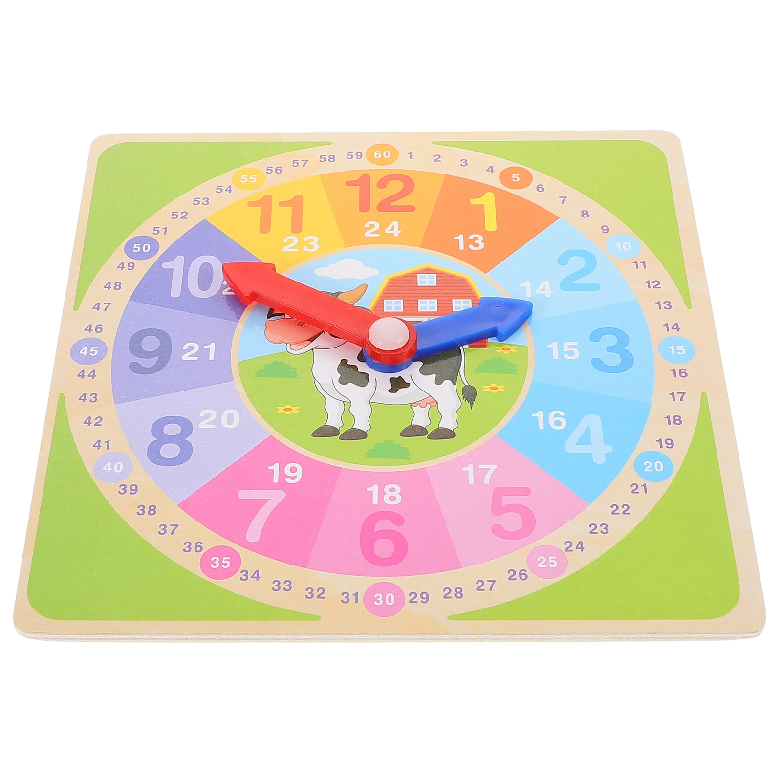 Children's Wooden Clock Creative Toy Clocks Teaching Funny Kids Education Simulated Number for