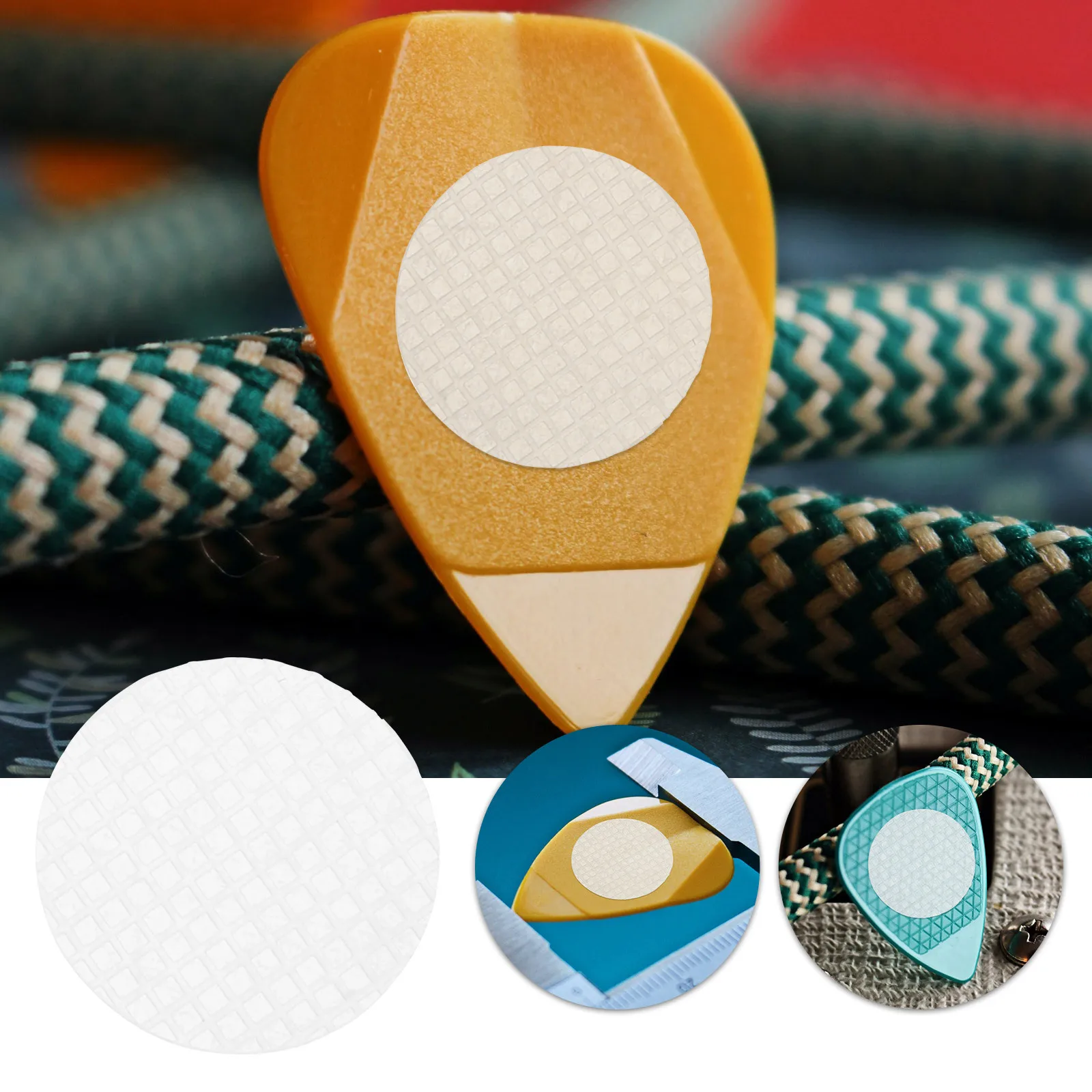 

20pcs Guitar Pick Grips Anti-Slip Silicone Grip Enhancer For Acoustic Electric Guitar Picks Adhesive Holder Accessories