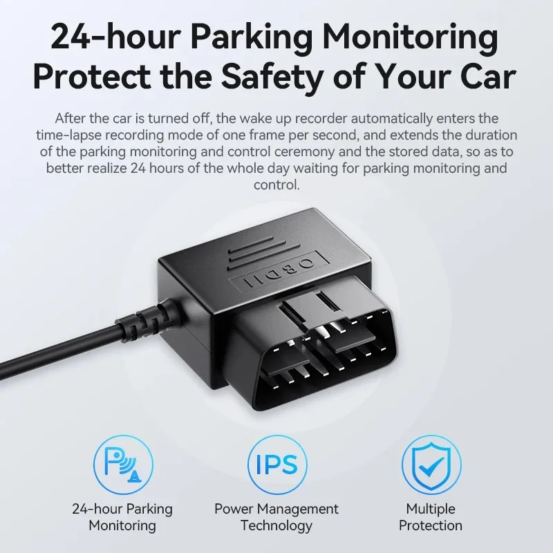 AZDOME Obd مجموعة الأسلاك الصلبة نوع C ميناء ل AZDOME M550 Pro/M550 MAX/M300S/M580/M560 سيارة داش كام كابل شاحن 24H شاشة ركن السيارة