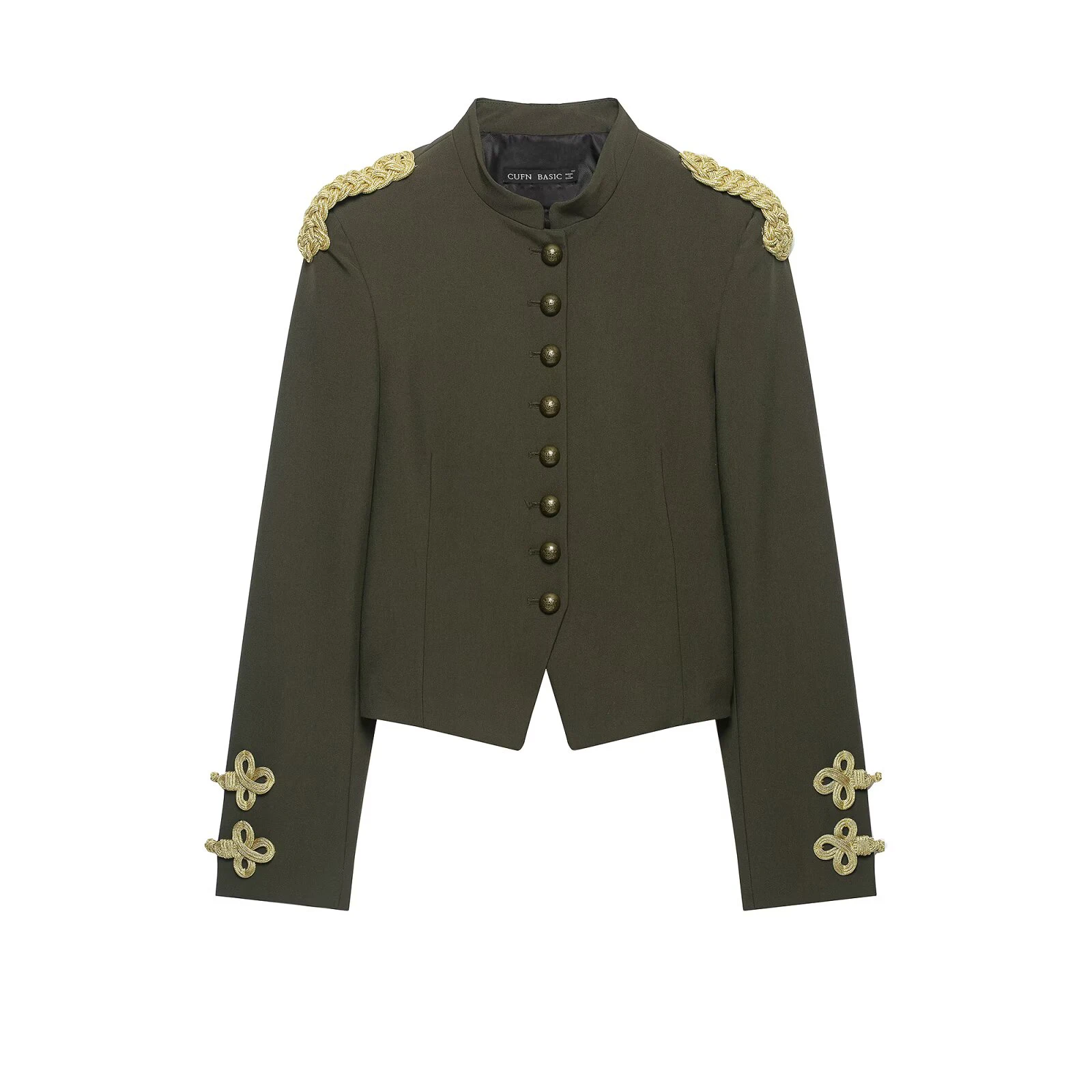 European and American style autumn new women's clothing retro knot buckle decoration pirate lord cavalry suit short jacket