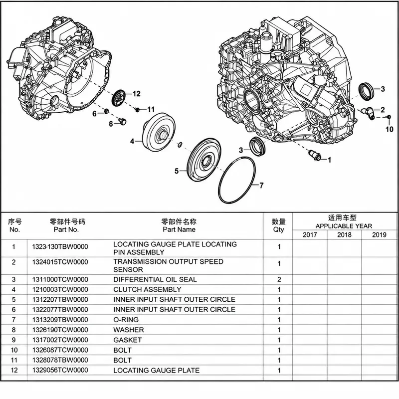Auto Spare Parts High Quality Differential Oil Seal 1311020TCW0000 for GAC Trumpchi E8