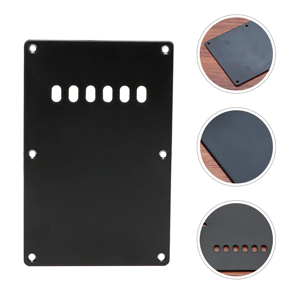 

6 Holes Backplate Electric Replacement Neck Plate Rear Tremolo Cover Protective Guitar Rear Plate Durable Plastic