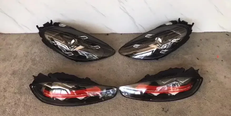 2PCS For Porsche 982 718 LED Headlight Head Lamp Tail light DRL Daytime Running Light Hi/Lo Beam Turn signal