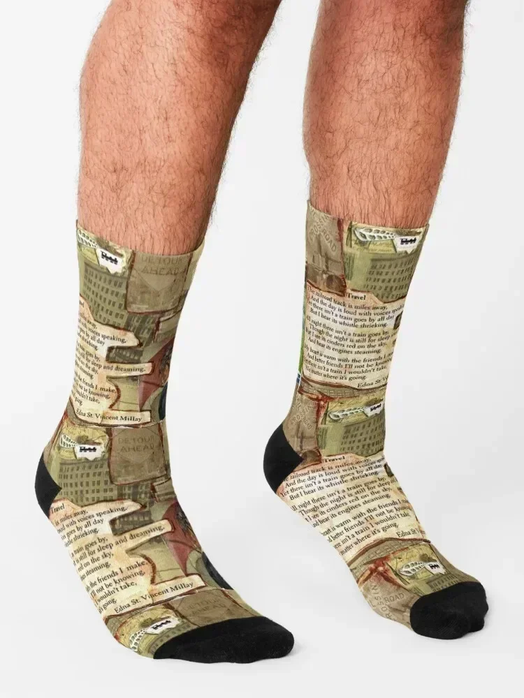 TrainSpotting Socks japanese fashion Heating sock FASHION golf Men's Socks Women's