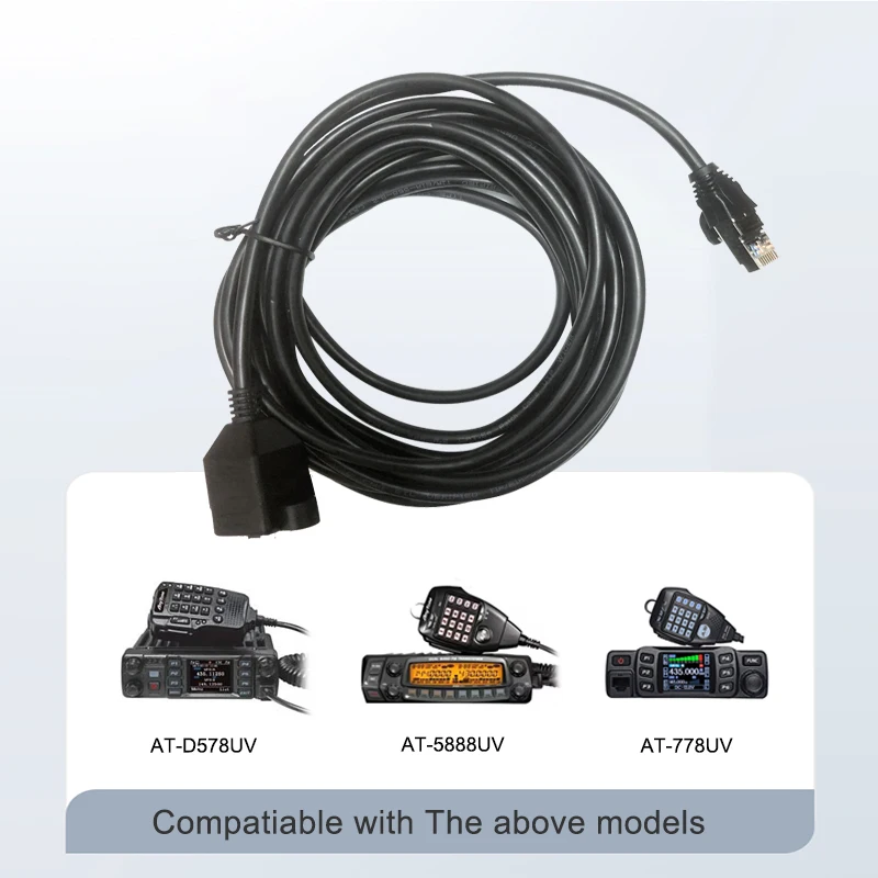 

ANYSECU Microphone Extension Cable for Anytone AT-D578UV AT-778UV AT-5888UV Mobile Radio Extend 3 Meters