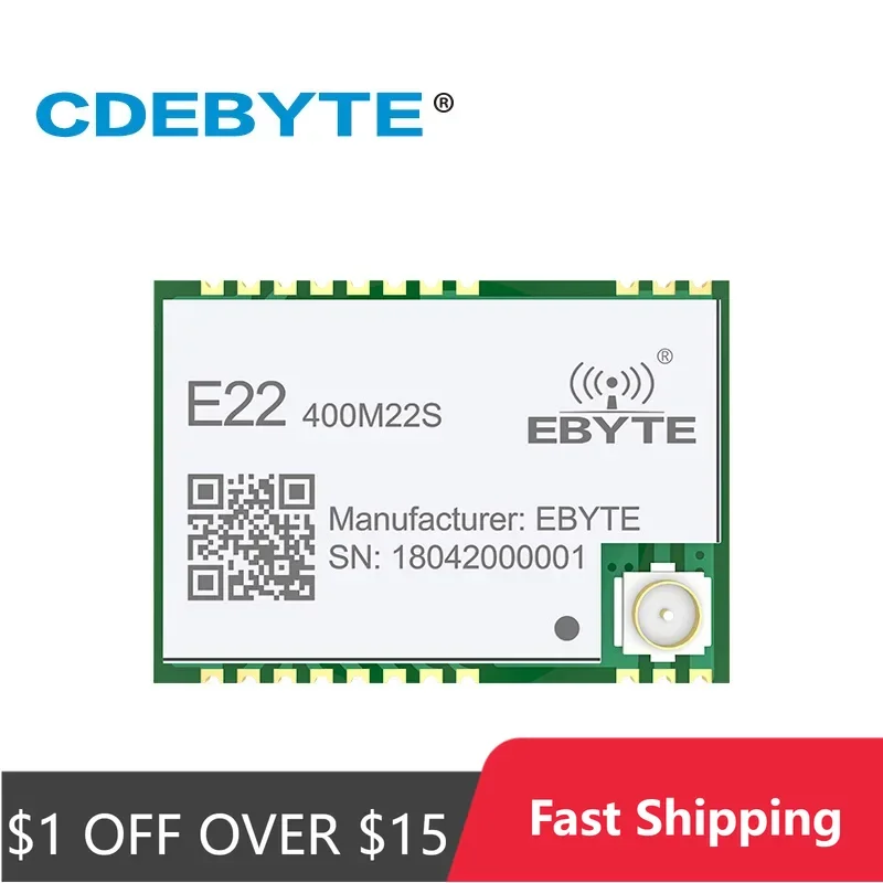SX1268 LoRa Wireless Module CDEBYTE E22-400M22S 433MHz RF Module 22dBm SMD 6.5km High-Precision TCXO LoRa Transmitter