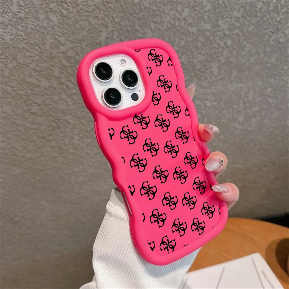 موجة معكرون نمط الحالات الهاتف آيفون 16 15 14 13 12 11 X XR XS 7 8 Plus Pro Max iPhone13 E ProMax Case A-guess-P