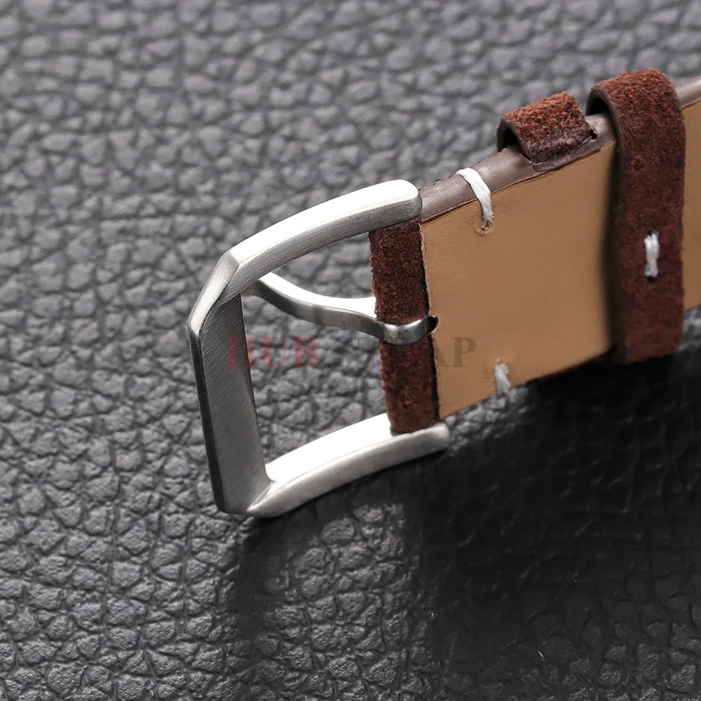 307 Stainless Steel Clasp Light Weight Buckle Genuine Cowhide Strap Buckle Metal Matte Silver Black Band Button 16mm 18mm 20mm