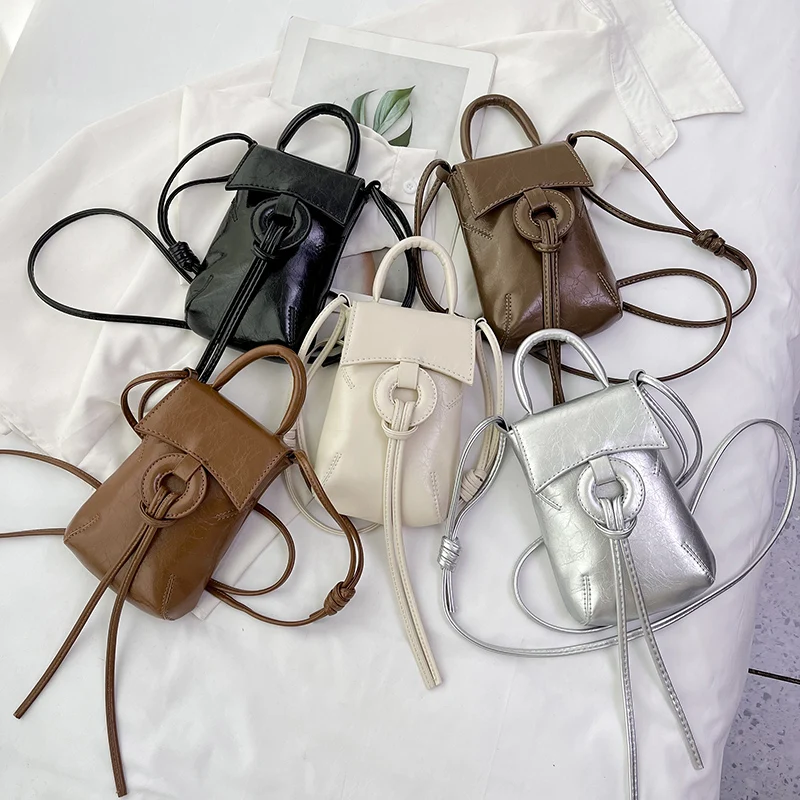 Women Bag Fashion Women Crossbody Bag PU Leather Mobile Phone Purse Bags Solid Flap Messenger Bag Small Female Shoulder Handbag