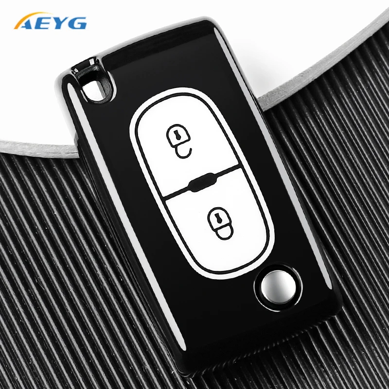 2 3 Buttons TPU Flip Remote Car Key Cover Shell For Peugeot 207 307 308 407 607 807 For Citroen C2 C3 C4 C5 C6 Xsara Berlingo
