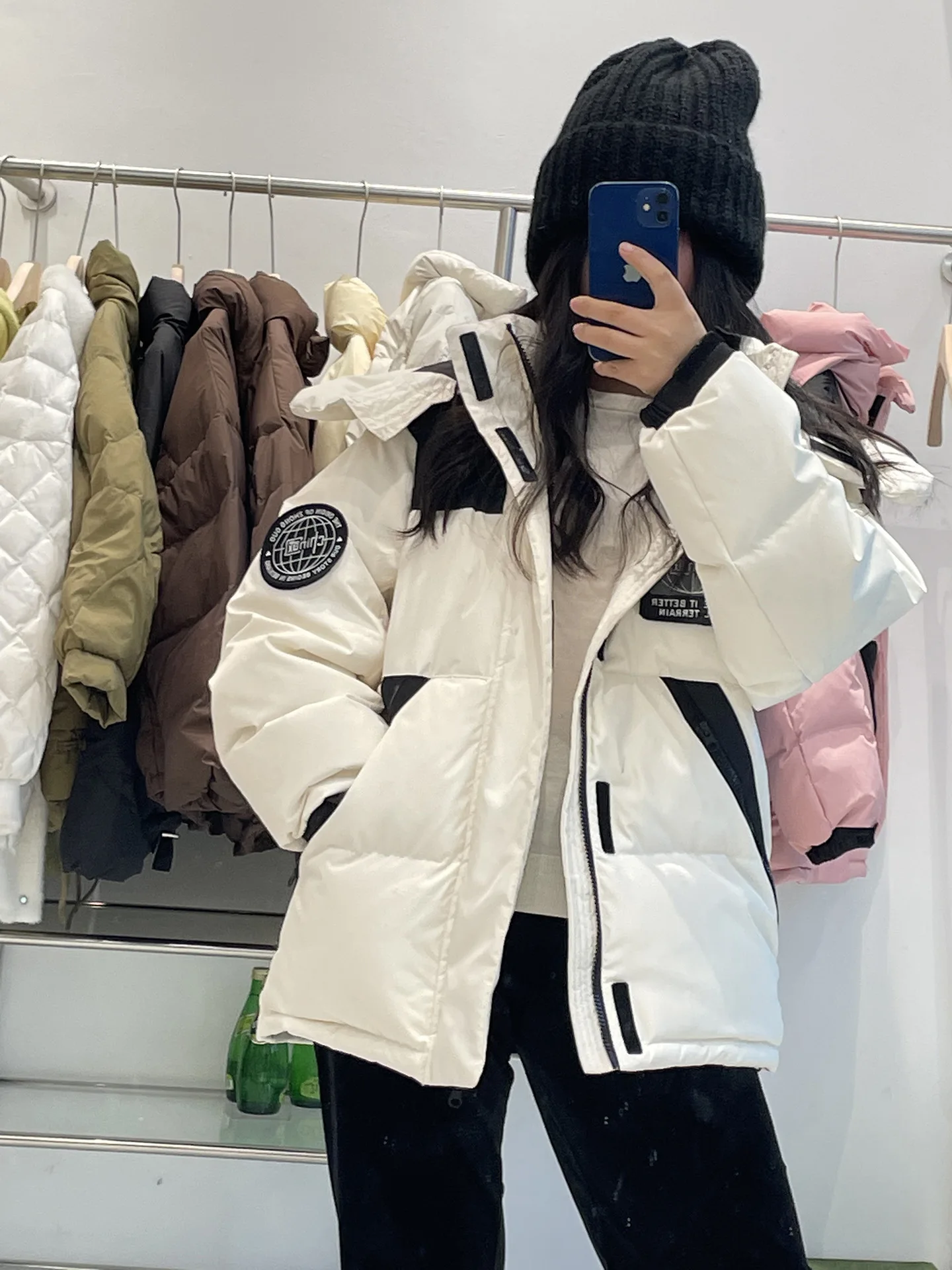 Manteau épais en duvet de canard blanc chaud pour femme, veste d'outillage à capuche, coréen, q300, nouvelle collection hiver 2022