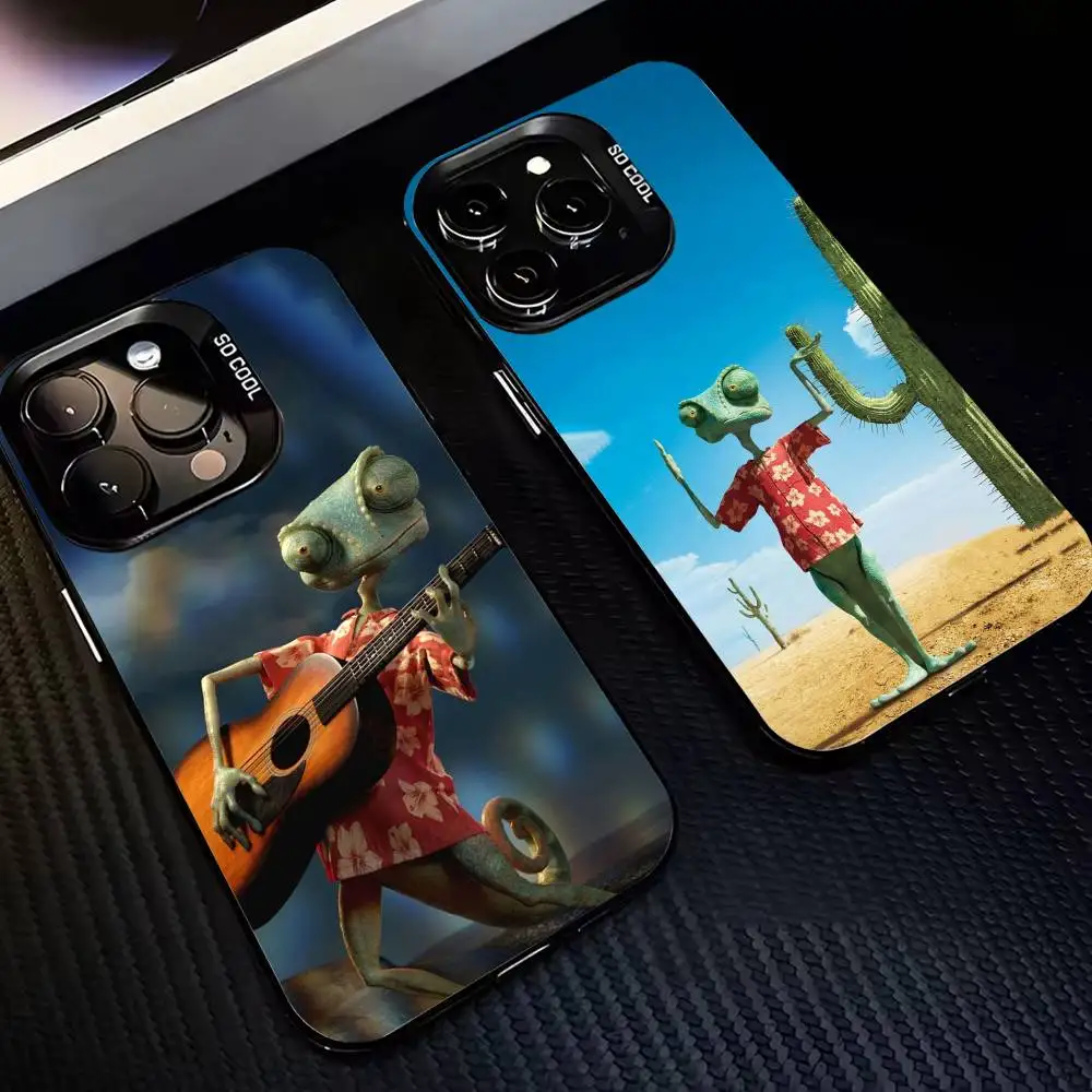 

Cute Cowboy Hat Lizard Desert Cartoon Phone Case For iPhone 16,15,14,13,12,11,Pro,MAX White Matte Shockproof Cover