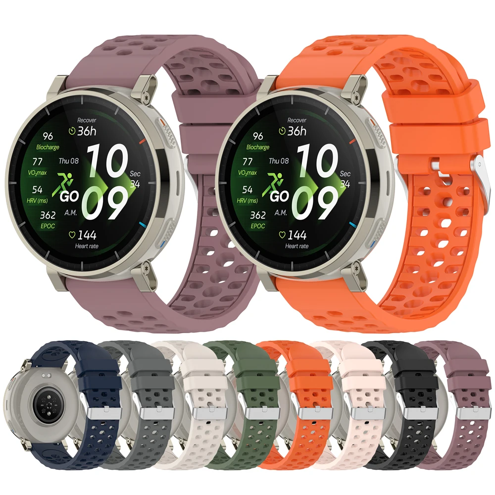 Pulseira de relógio inteligente de 20mm para Huami Amazfit Active3, pulseira de substituição de silicone premium, cinto de silicone macio.