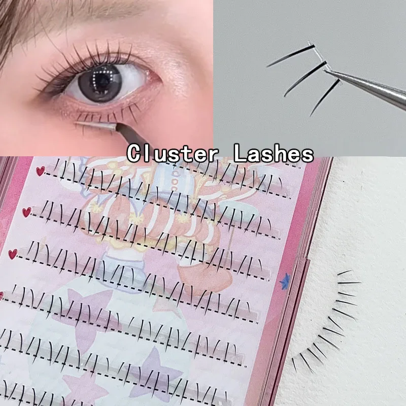 10 Reihen 5-7mm Katzen klaue untere Wimpern Fee falsche Wimpern segmentierte natürliche Wimpern Manga untere Wimpern Make-up-Tools