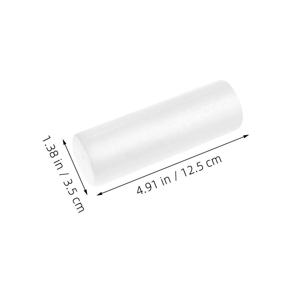 20 قطعة اسطوانات رغوة بيضاء DIY بها بنفسك لوازم الحرفية 12.5 سنتيمتر x 3.5 سنتيمتر حفل زفاف الديكور ترتيب الأزهار البوليسترين