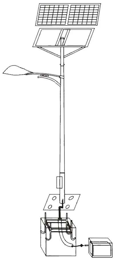 H=5M the Price List of One Solar Street Light Intelligent Control Solar Energy Adjustable Lamp Holder LED Road 10-year Rnsolar