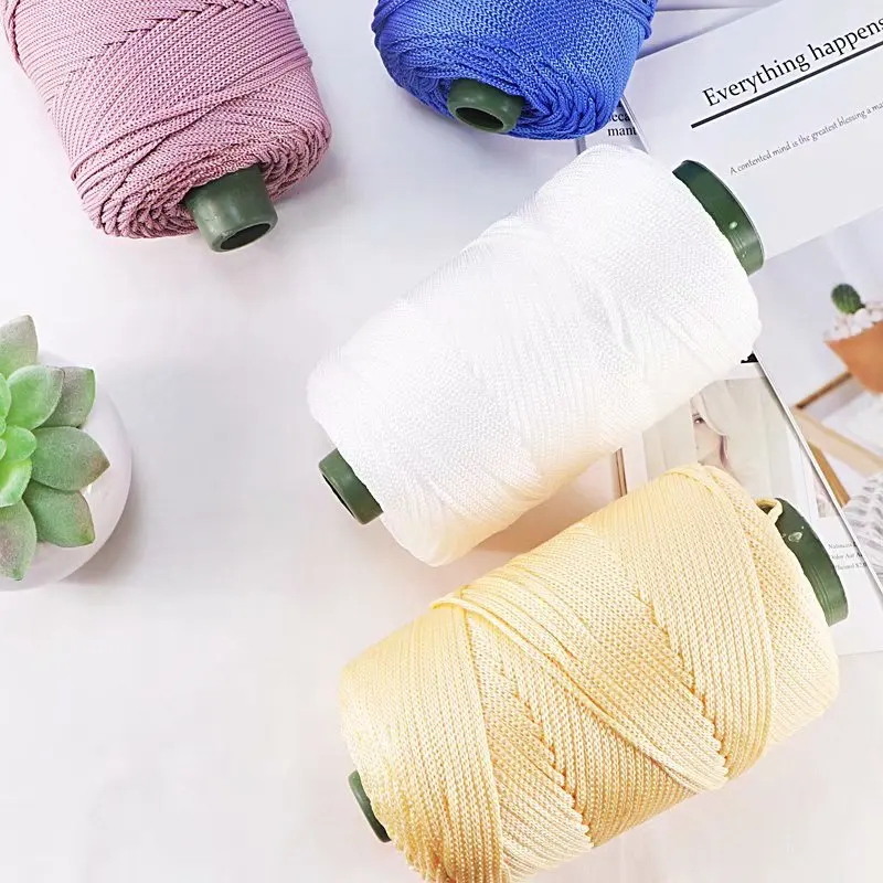 

230 Grams Light Viscose Ice Rope Summer Sun Hat Hand Woven Diy Hook Cushion Hollow Bright Silk Medium Thick Wool Yarn Thread