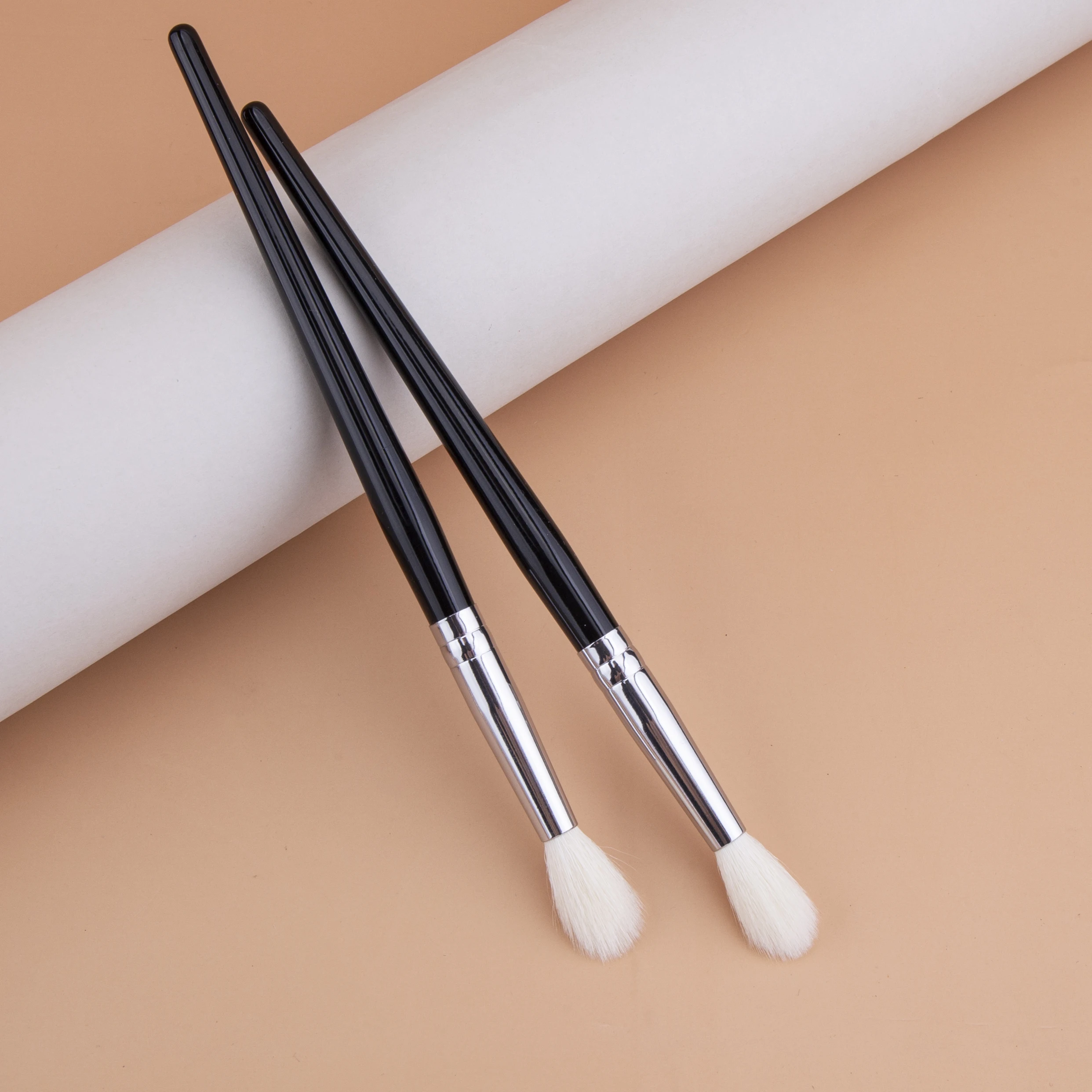 H004 소형 하이라이터 브러쉬 염소털 하이라이터 메이크업 브러쉬 얼굴 코 윤곽 하이라이터 조각 메이크업 도구