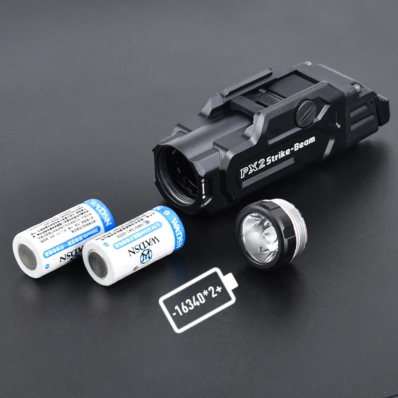 WADSN PX2 Tactical High Power Flashlight 1000lumen White LED Strobe Pistol Scout Light Fit 1913 UNIV Airsoft Hunting Lamp