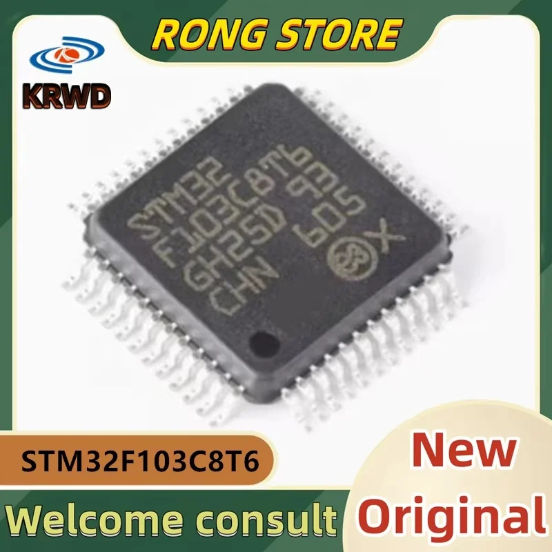 5PCS STM32F103 C8T6 New and Original Chip IC STM32F103C8T6 STM32F103