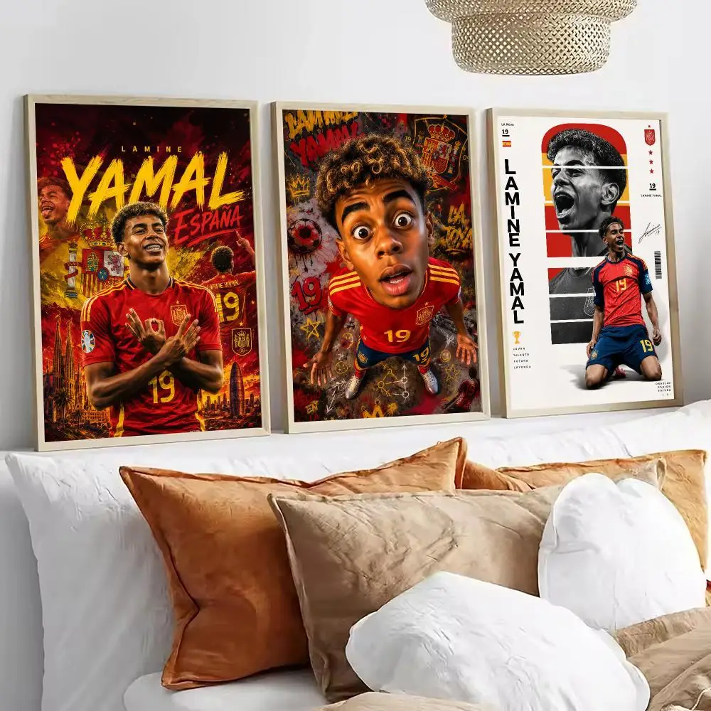 L-Lamine Yamals No 19 Painting Calligraphy Decorative paintings Fancy Wall Sticker For Living Room Bar Decoration Room Wall Deco