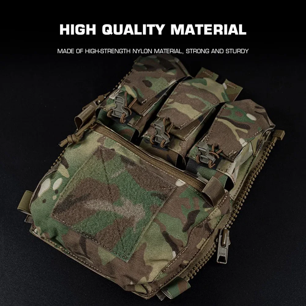 V5 FCPC Rückenplatte mit Reißverschluss, taktische Weste, Rückenplatte, Dreifach-Tasche, Plattenträger, Airsoft-Weste, Erweiterungstasche, Zubehör – Detail 4