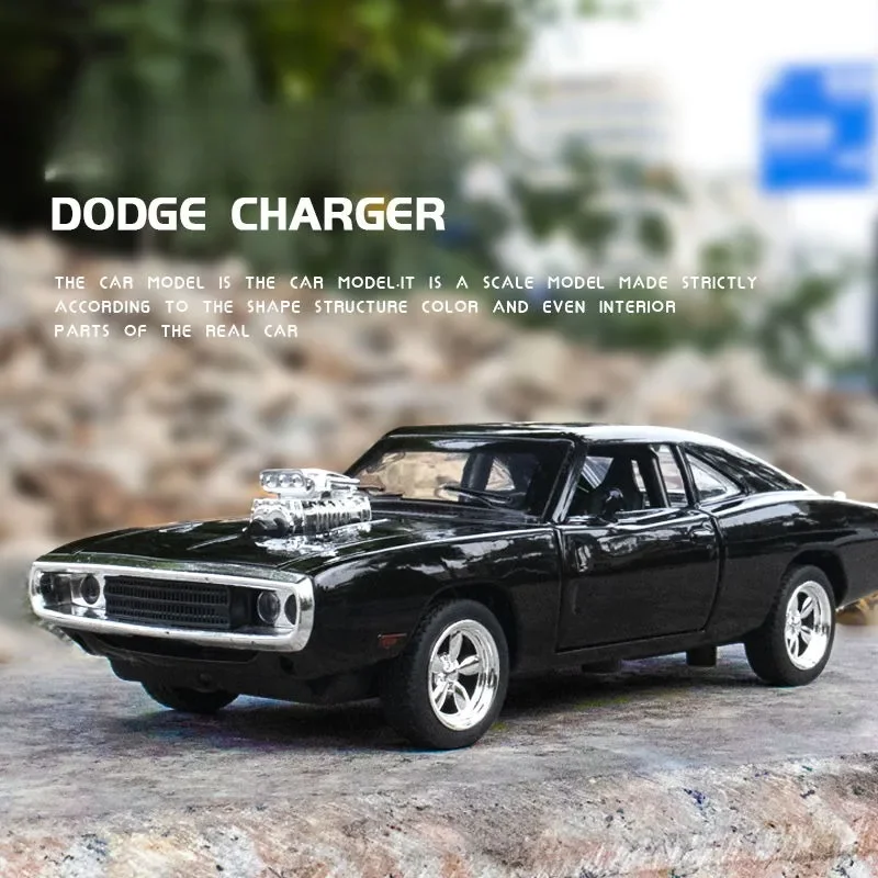 1/32 Scale Dodge Challenger Alloy Car Model Simualtion Fast and Furious Miniature Voiture Diecast Toy Vehicle Boy Birthday Gift