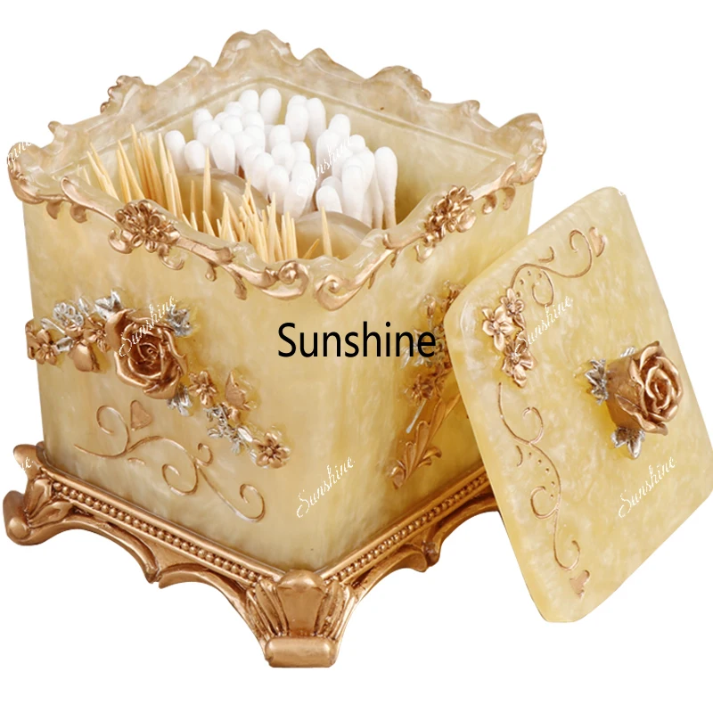 European style Toothpick Holder Container Household Table Toothpick Storage Box Toothpick Dispenser