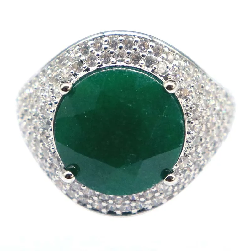 20 x 18 mm wunderschöne 5,6 g echte blaue Saphirgrün Smaragd Rot Rubin CZ Damen Verlobungsringe aus Silber