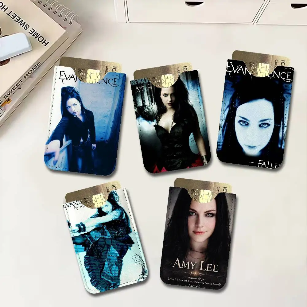 E-Evanescence A-Amy Lee Light and thin mini bag small and portable bus card protective leather case for men and women
