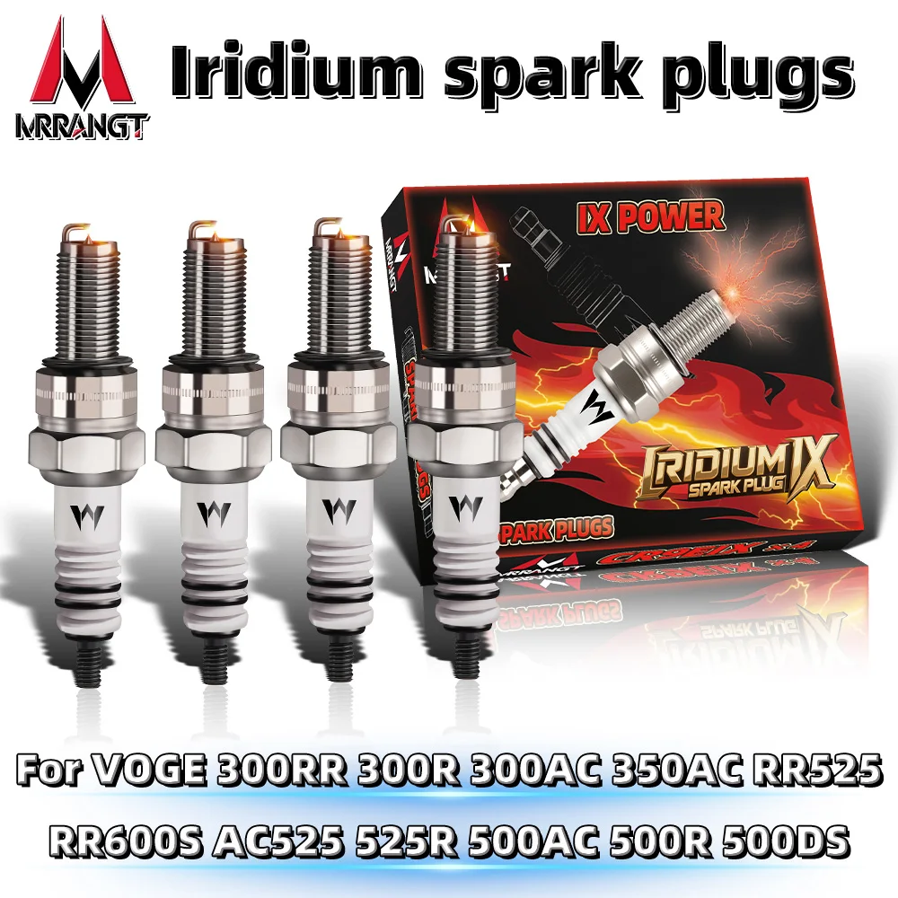 

MRRANGT Iridium Spark Plugs Fit For VOGE 300 350 500 525 600 Motorcycle 300RR 300R AC525 500R 500AC 500DS RR525 RR600S