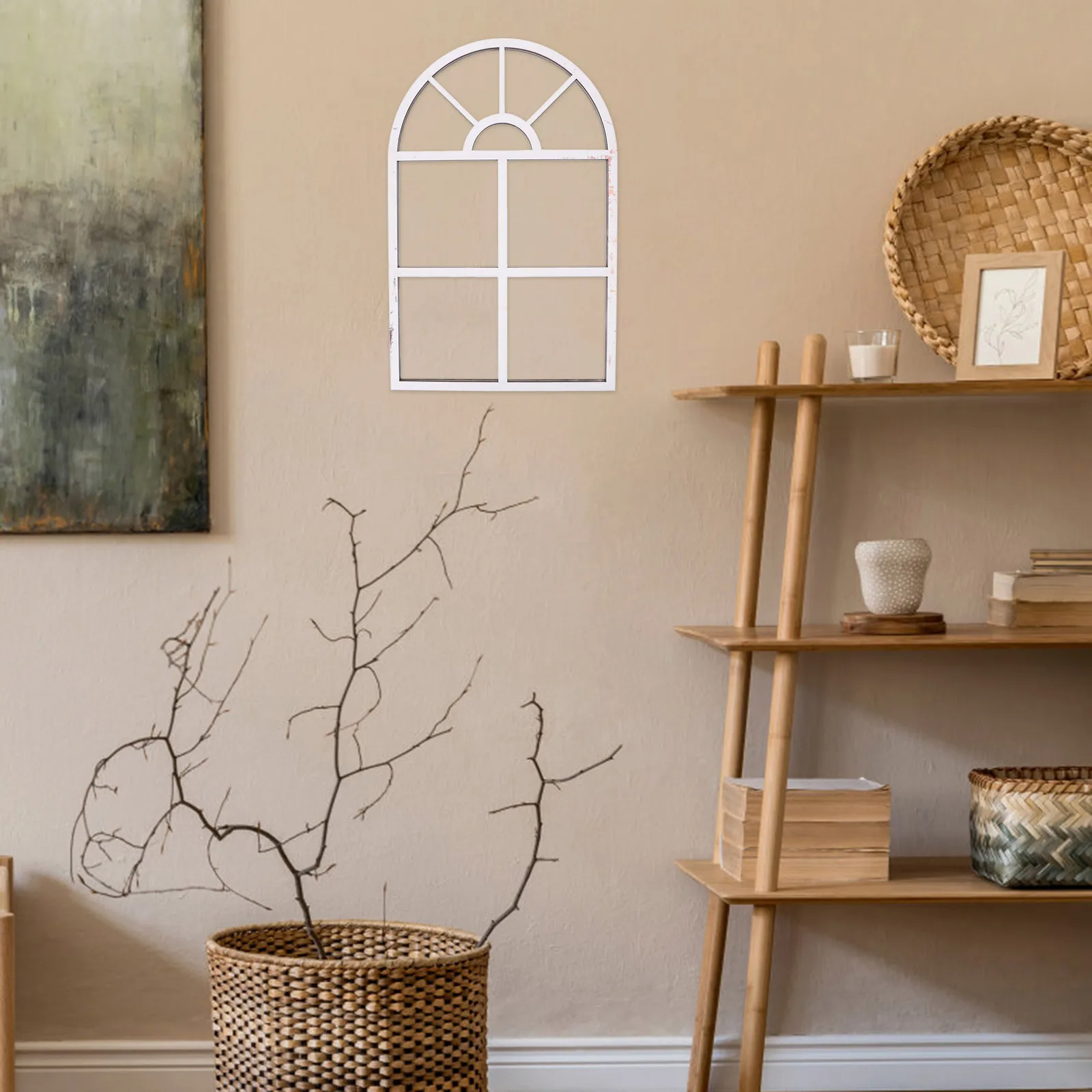 

Fake Window Wall Sticker Wooden Decor Decal Self-Adhesive Peel and Stick Living Room Bedroom Wall Decals Bedroom Wallpaper