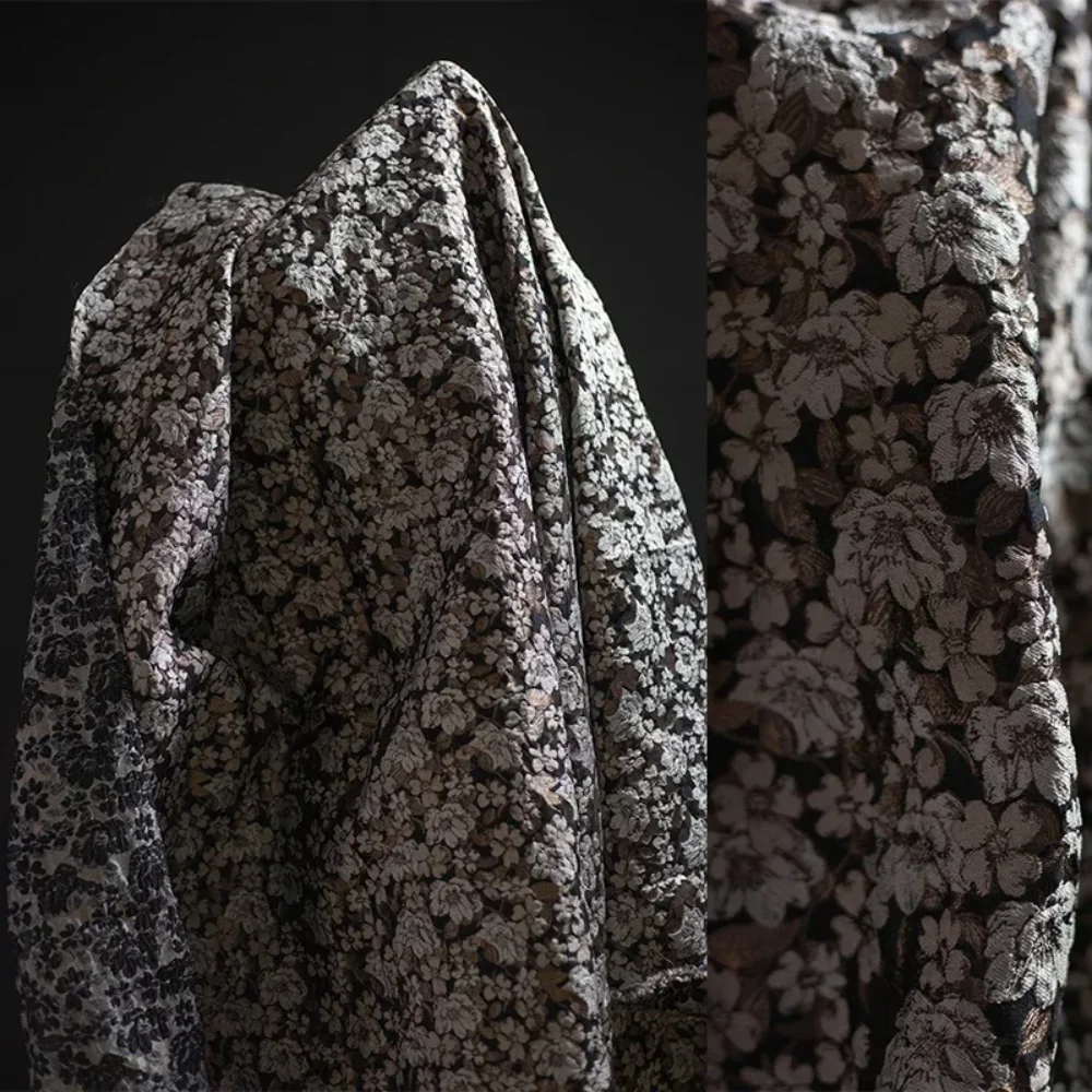 

Relief Yarn Dyed Jacquard Fabric for Fashion Clothing Set Skirt Cloth Apaprel Diy Sewing Per Meter Material