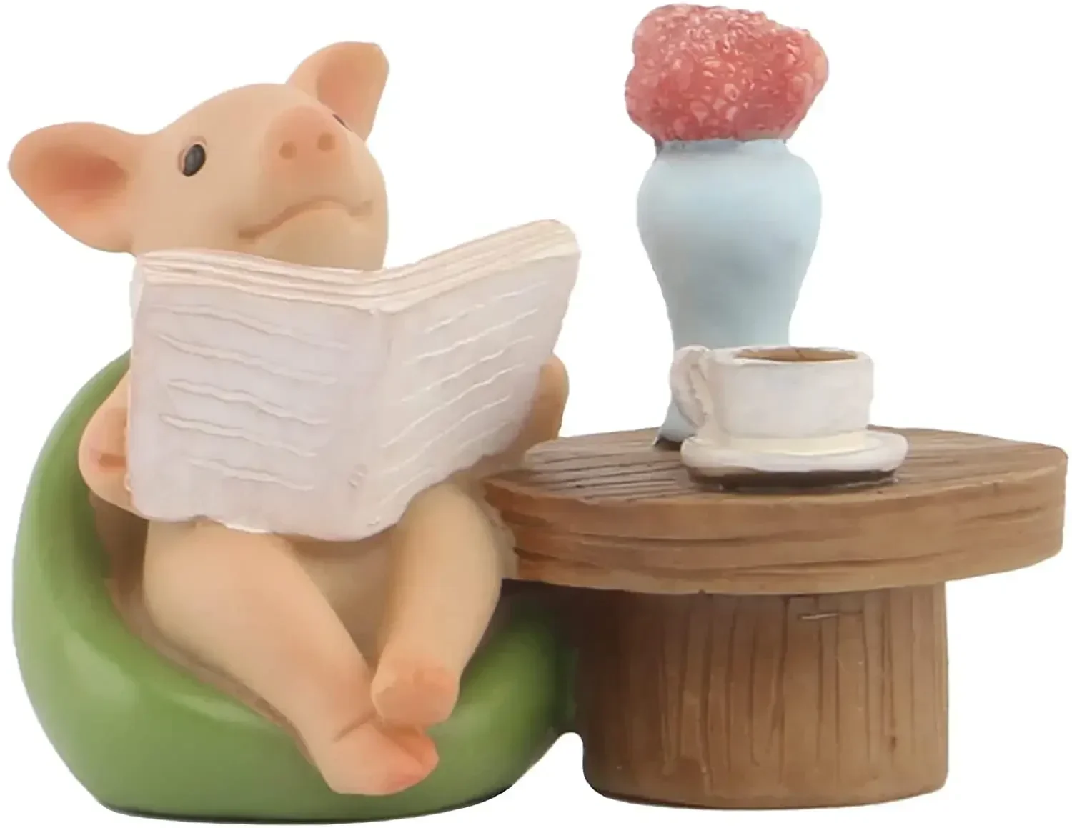 

Pig Figurine Resin Embellishments Home Decoration Lucky Animal Miniature Fairy Garden Statues Landscape Plant Pots Decorative