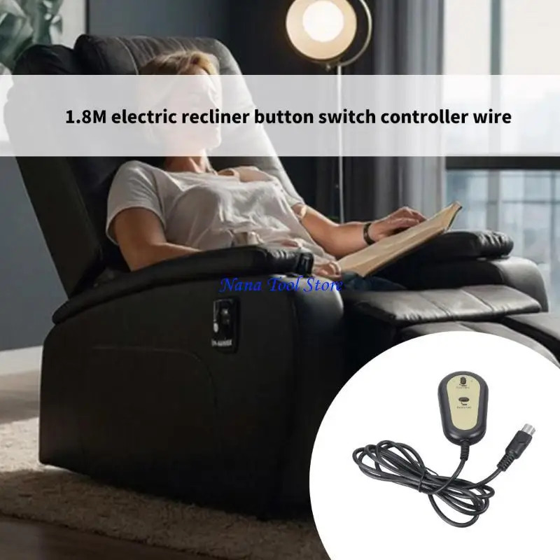 31GJ 5Pin Electric Recliner Chair Sofa 2 Button Remote Control Hand Switcher Controller Replacement Cable Quick Installation