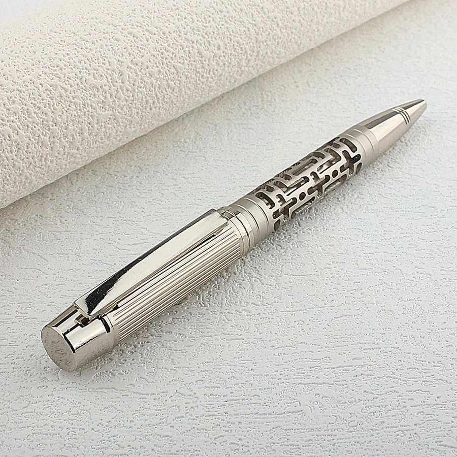 High Quality Luxury Metal Ballpoint Pen Skeleton Writing Pen 0.7MM Nib School Office Gift Pen