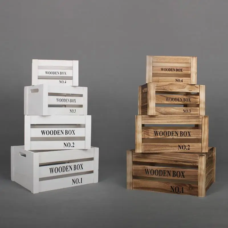 

Wooden Box Wedding Decoration Lawn Decorative Props Forest System Wooden Storage Frame Ornaments Festival Decoration Supplies