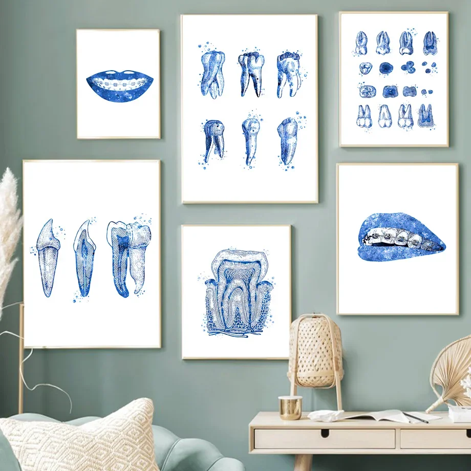 Dental Dentistry Orthodontic Dentist Medical Wall Art Canvas Painting Nordic Posters And Prints Wall Pictures For Hospital Decor